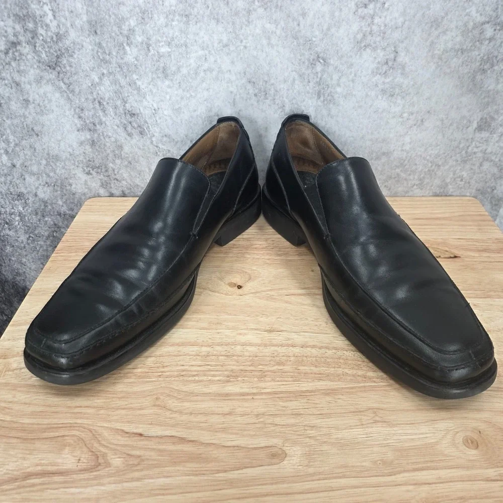 Michael Toschi Loafers Mens 10.5 Black Paulo Italian Calfskin Carbonlite Soles